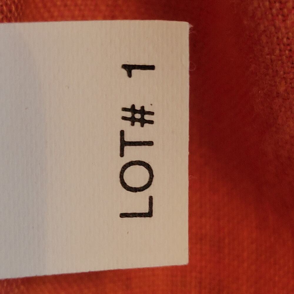 K.D. Spring 1 Button Linen Cardigan Blazer 3/4 Sleeve Orange Wearable Art Size L - Picture 10 of 10
